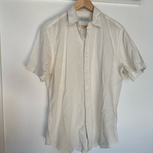 Coastaoro short sleeve linen blend button up shirt